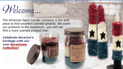 eshop at American Spirit Candle's web store for American Made products